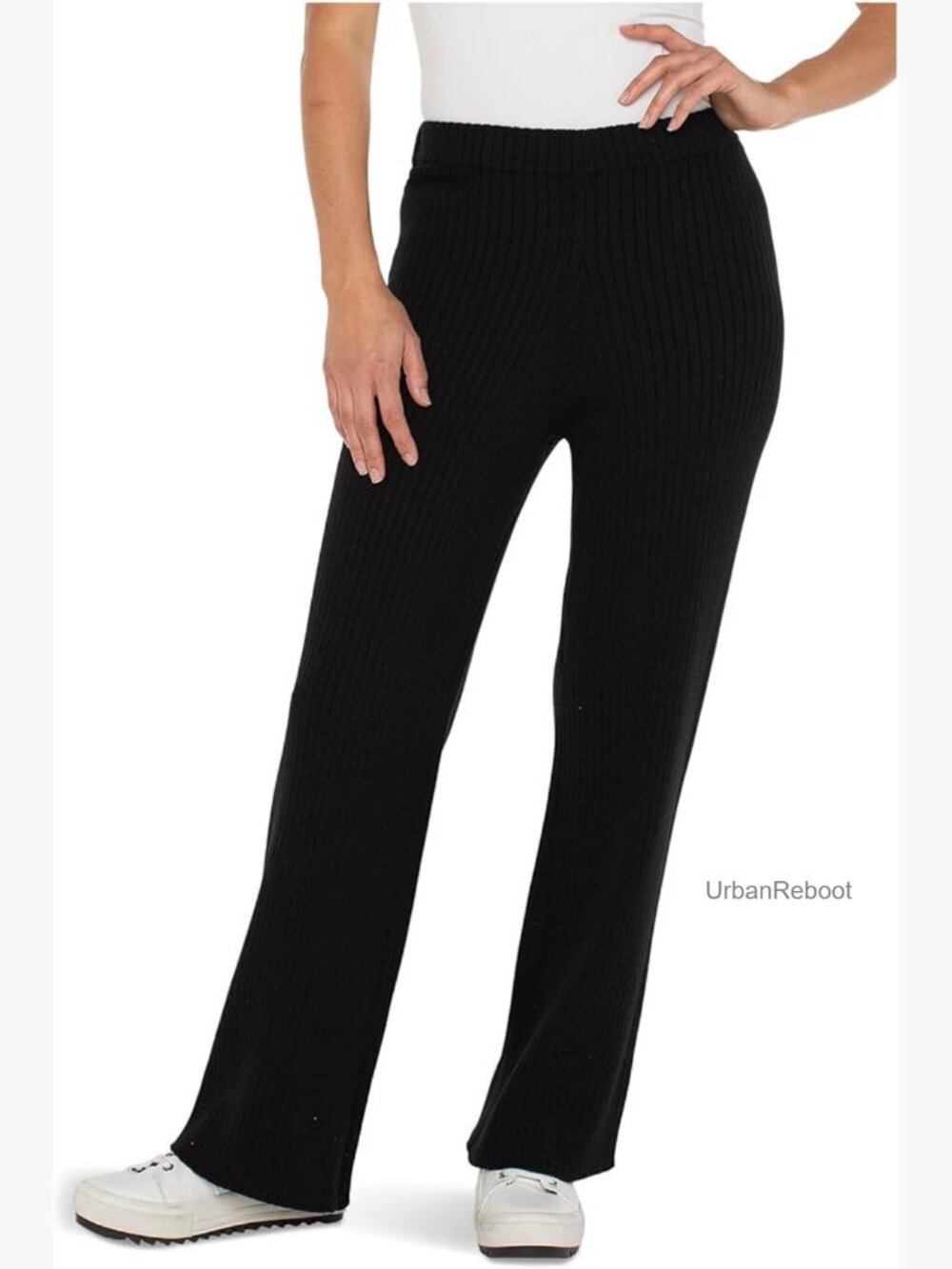 Mid-Rise Pull-On Wide Leg Sweater Pants - Regular Fit